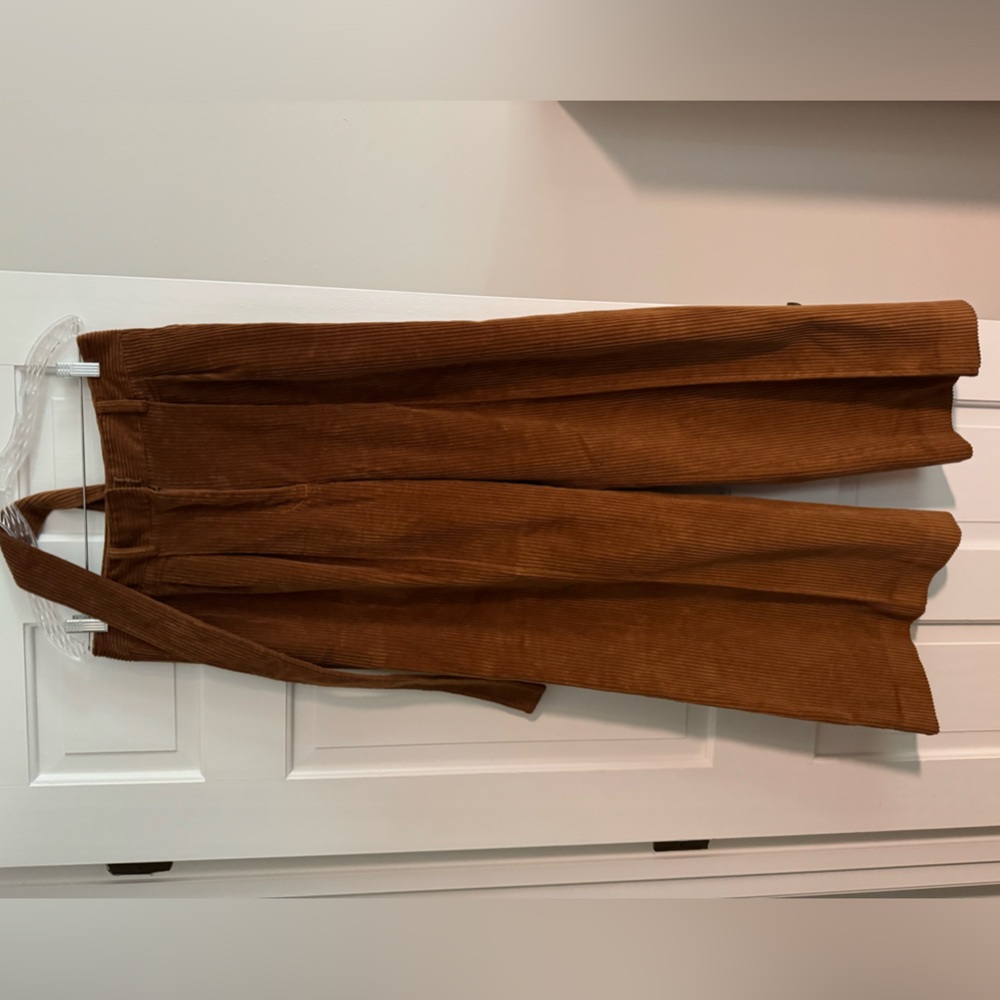 Ulla Johnson Wide Leg Corduroy Trousers with Belt